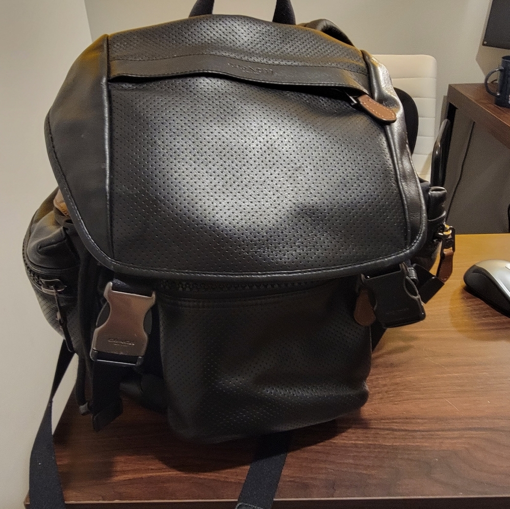 Authentic Coach Leather Backpack